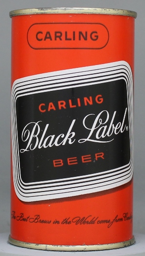Black Label (carling's) Beer Flat Top Can