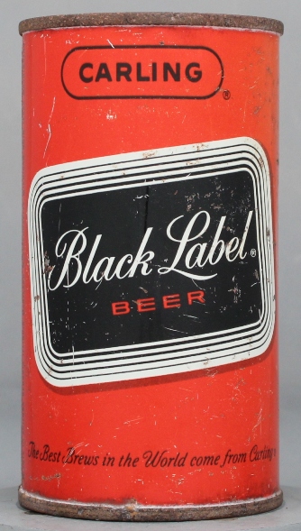 Black Label Beer Flat Top Can