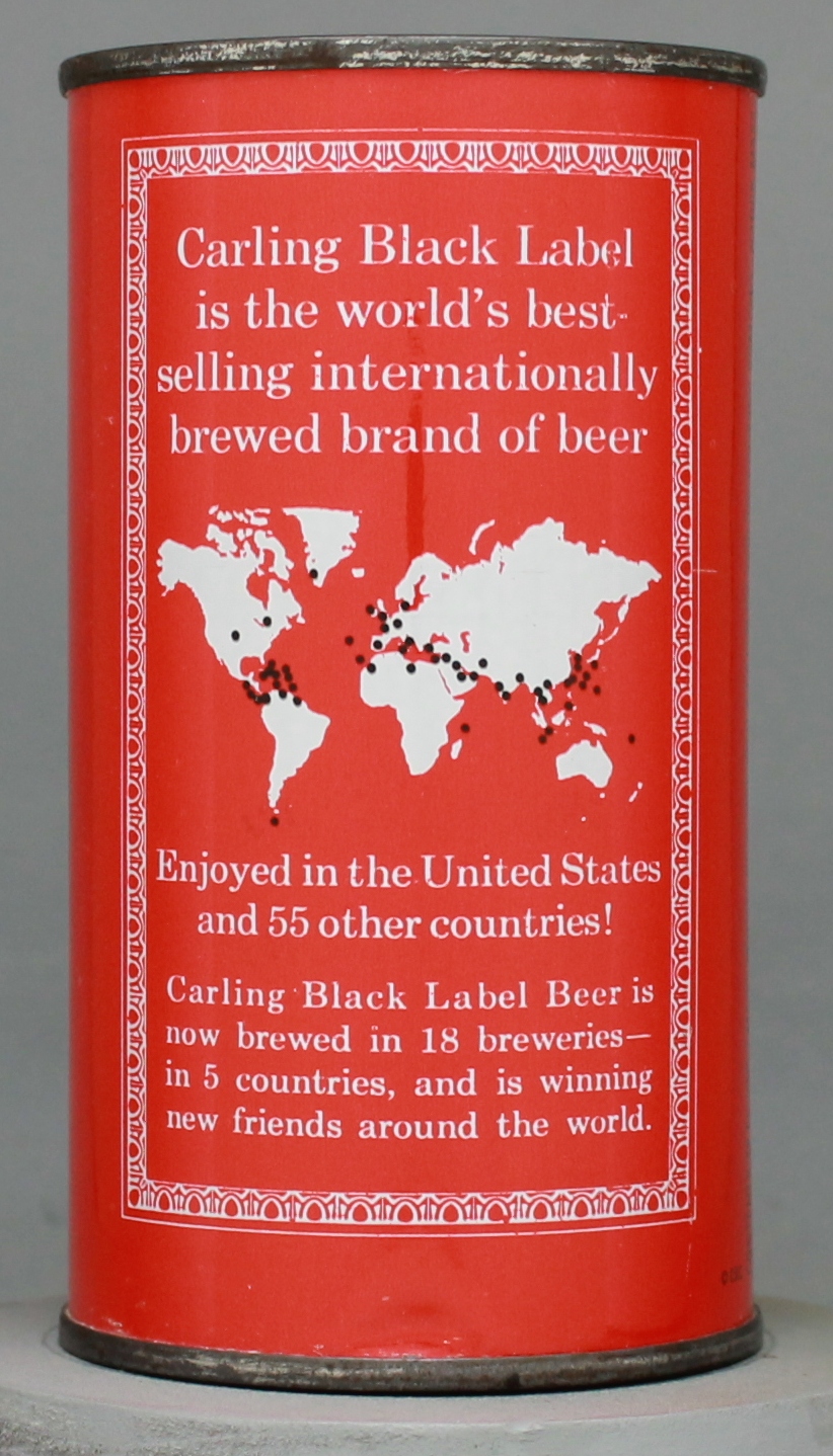 Black Label Beer Flat Top Can