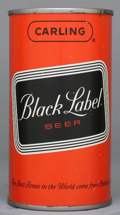 Black Label Beer Flat Top Can