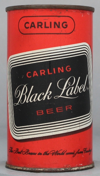 Black Label Beer Flat Top Can