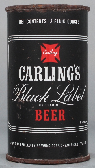 Black Label, Carling's Beer Flat Top Can