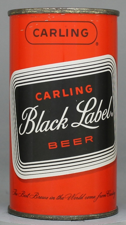 Black Label (carling's) Beer Flat Top Can