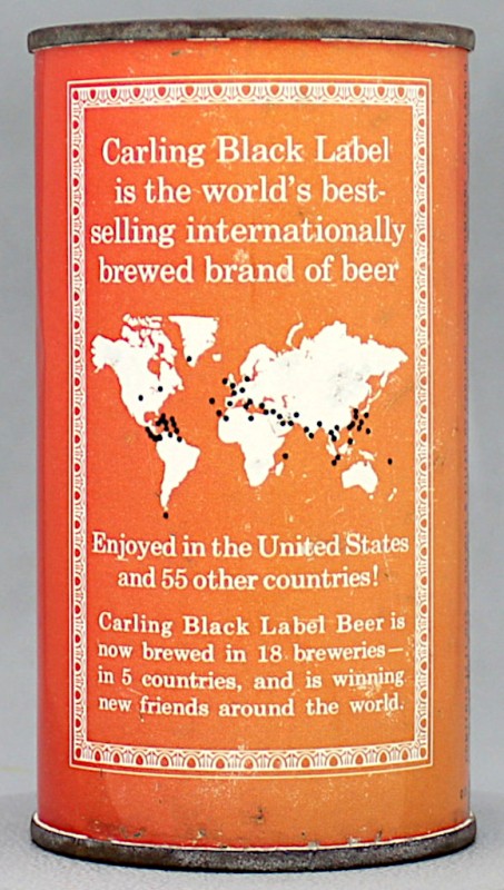 Black Label Beer Flat Top Can