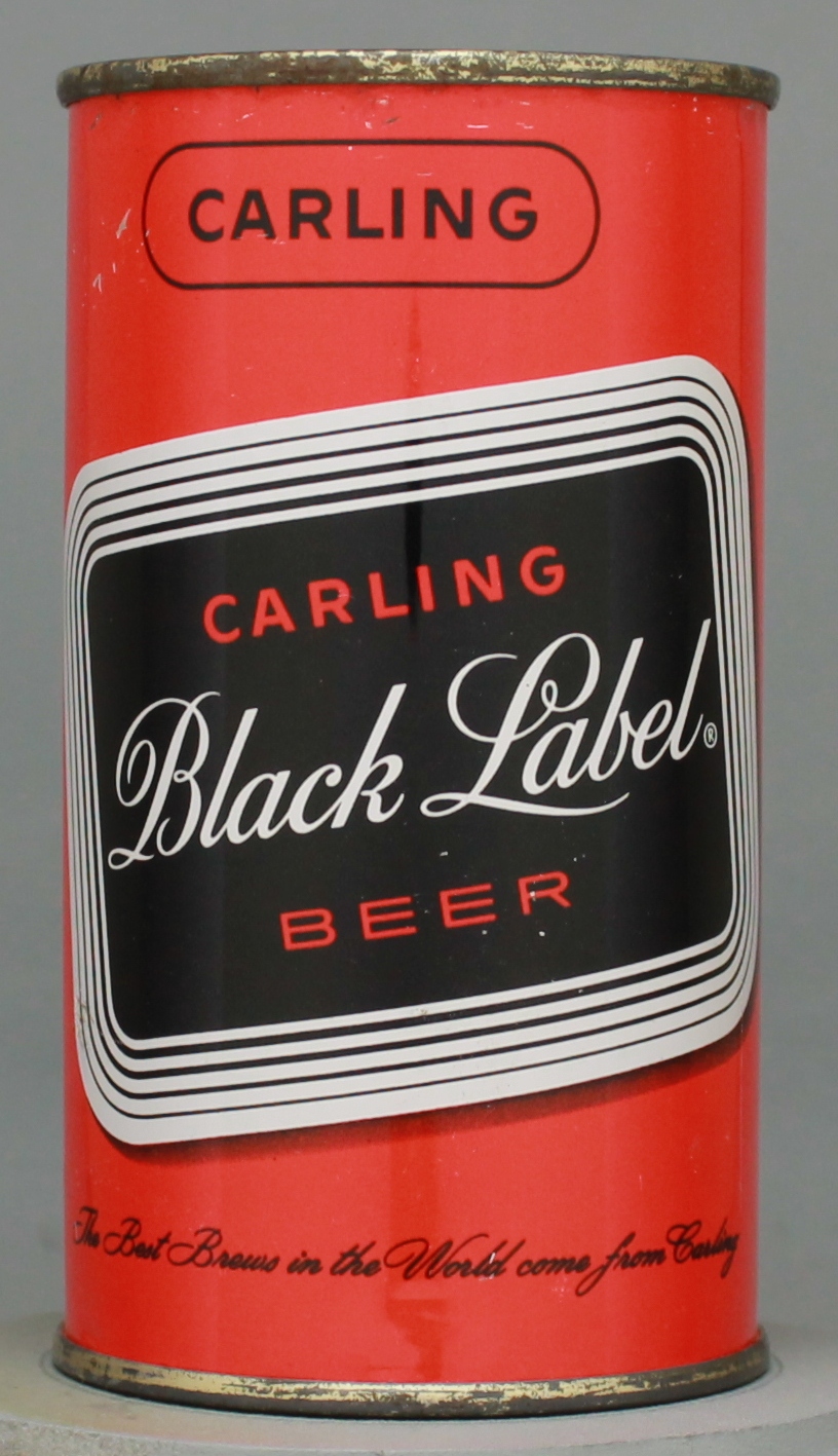 Black Label (carling's) Beer Flat Top Can