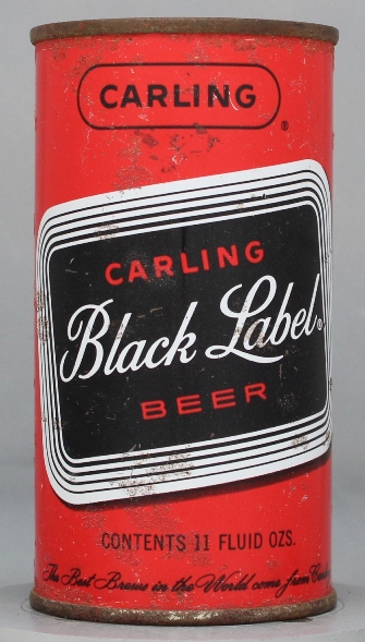 Black Label (carling's) Beer Flat Top Can