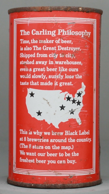 Black Label, Carling Beer Flat Top Can