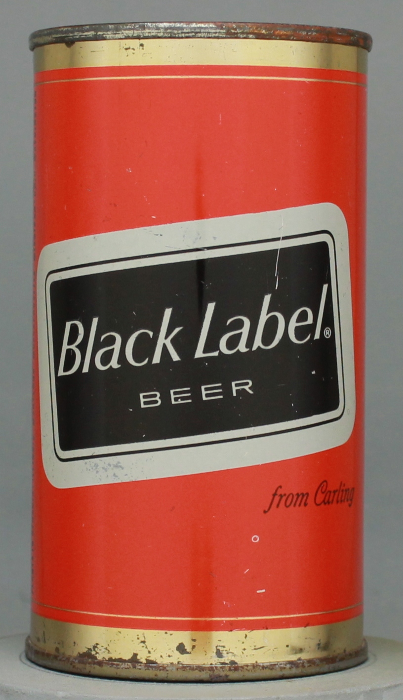 Black Label Beer Flat Top Can