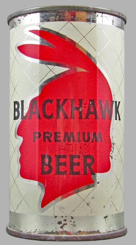Blackhawk Premium Beer Flat Top Can