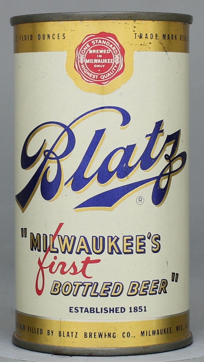 Blatz Pilsener Milwaukee's First Beer Flat Top Can