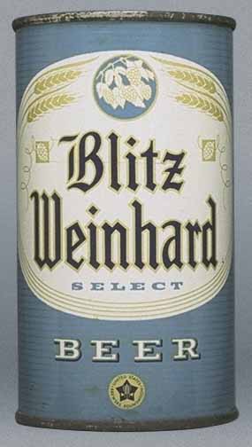 Blitz Weinhard Select Beer Flat Top Can