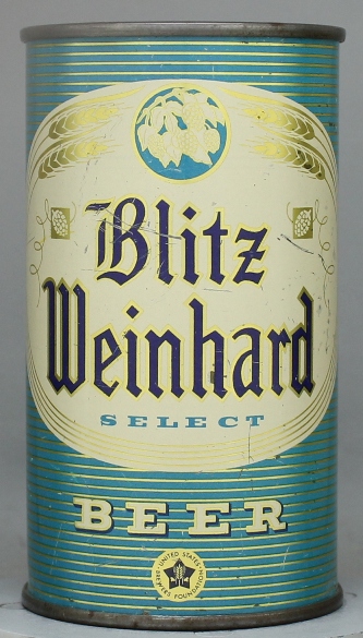 Blitz Weinhard Select Beer Flat Top Can
