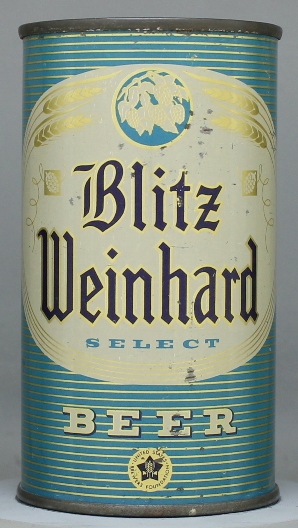 Blitz Weinhard Select Beer Flat Top Can
