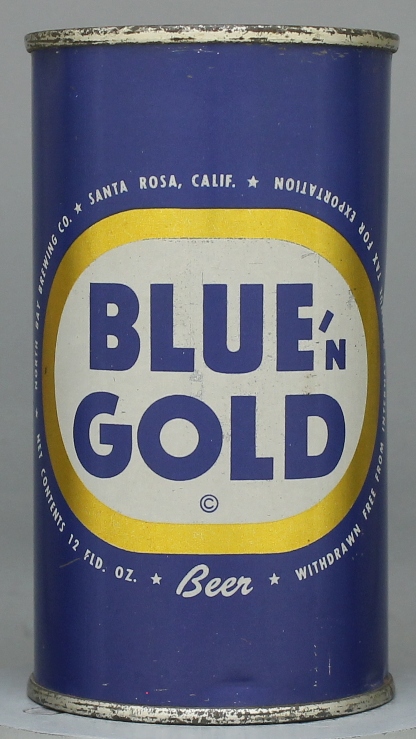 Blue 'n Gold Beer Flat Top Can