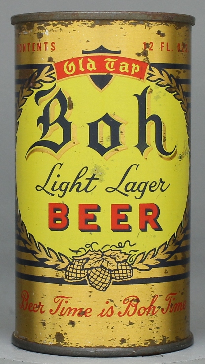 Boh Light Lager Beer Flat Top Can
