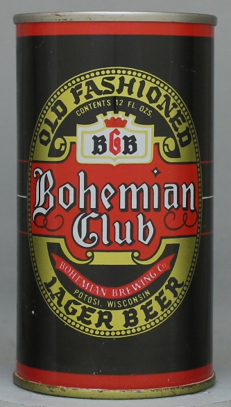 Bohemian Club Lager Beer Flat Top Can