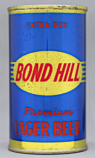 Bond Hill Premium Lager Beer Flat Top Can