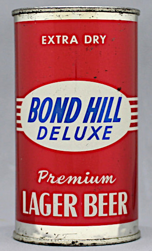 Bond Hill Deluxe Lager Beer Flat Top Can