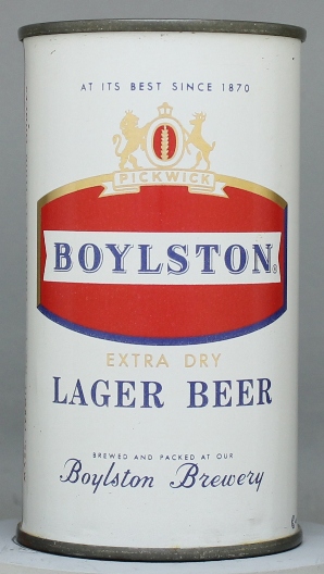 Boylston Extra Dry Lager Beer Flat Top Can