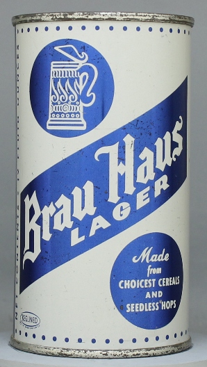 Brau Haus Lager Beer Flat Top Can