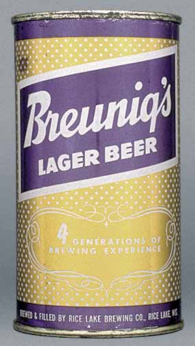 Breunig's Lager Beer Flat Top Can