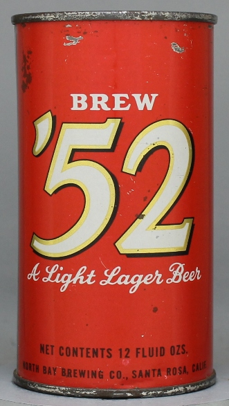 Brew 52 Light Lager Beer Flat Top Can