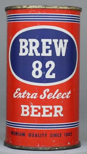 Brew 82 Extra Select Beer Flat Top Can