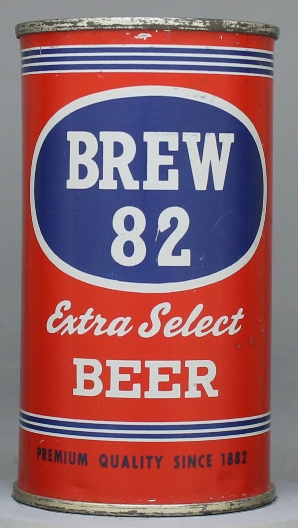 Brew 82 Extra Select Beer Flat Top Can