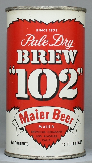 Brew 102 Pale Dry Beer Flat Top Can