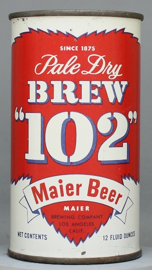 Brew 102 Pale Dry Beer Flat Top Can