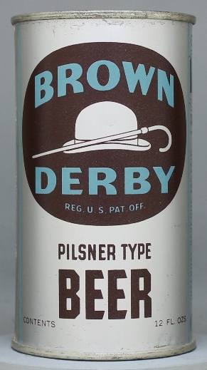 Brown Derby Pilsner Type Beer Flat Top Can