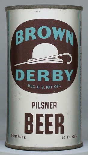 Brown Derby Pilsner Beer Flat Top Can