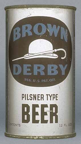 Brown Derby Pilsner Type Beer Flat Top Can