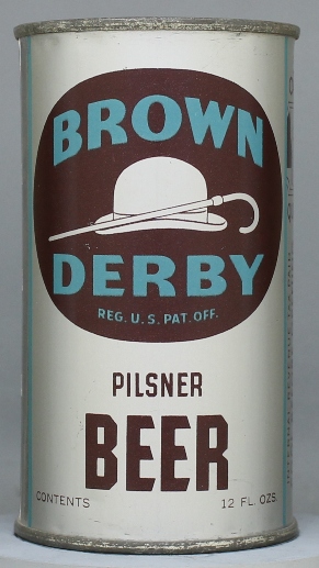 Brown Derby Pilsner Beer Flat Top Can