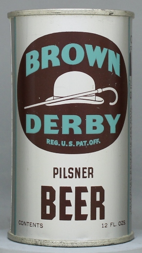 Brown Derby Pilsner Beer Flat Top Can