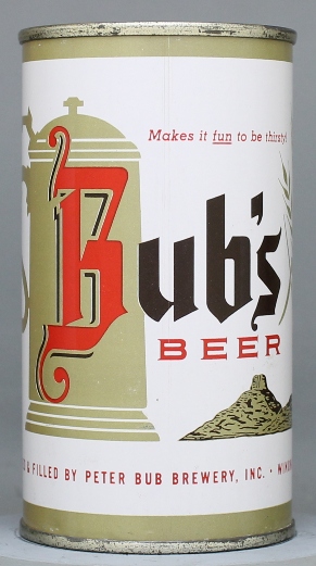 Bub's Beer Flat Top Can