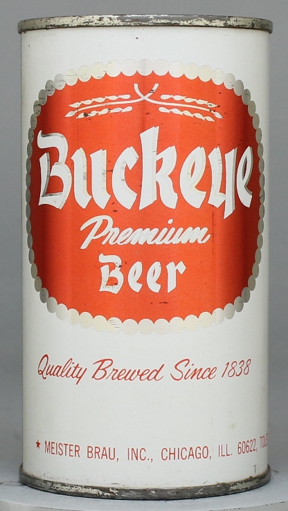 Buckeye Premium Beer Flat Top Can
