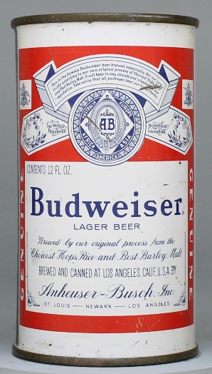 Budweiser Lager Beer Flat Top Can