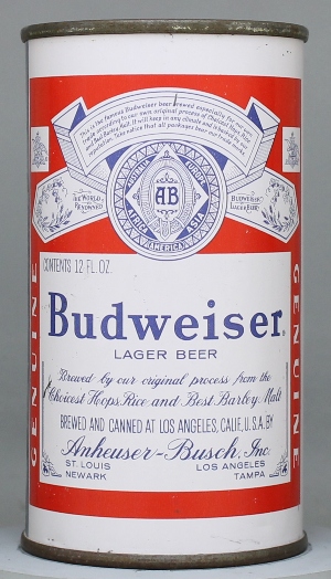 Budweiser Lager Beer Flat Top Can
