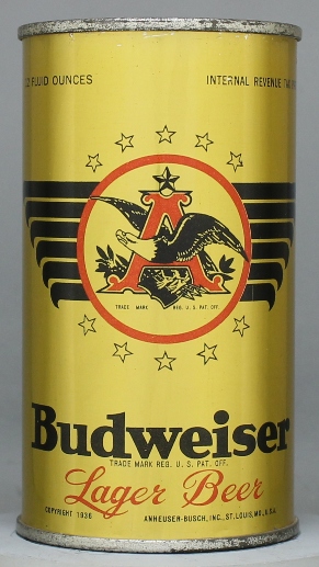 Budweiser Lager Beer Flat Top Can