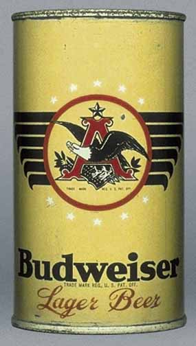Budweiser Lager Beer Flat Top Can