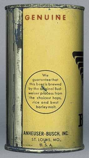 Budweiser Lager Beer Flat Top Can