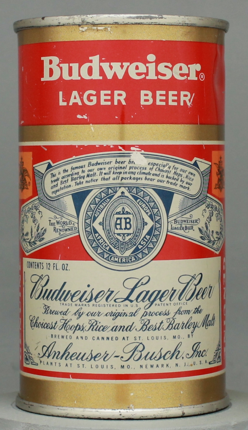 Budweiser Lager Beer Flat Top Can