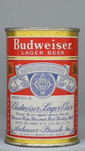 Budweiser Lager Beer Flat Top Can