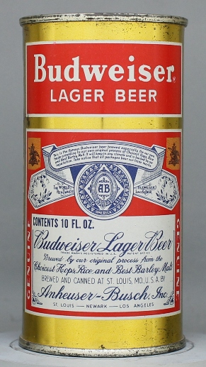 Budweiser Lager Beer Flat Top Can