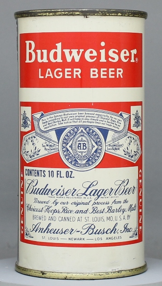Budweiser Lager Beer Flat Top Can