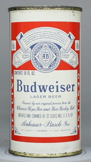 Budweiser Lager Beer Flat Top Can