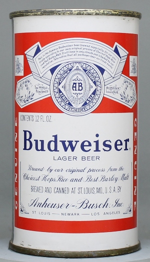 Budweiser Lager Beer Flat Top Can