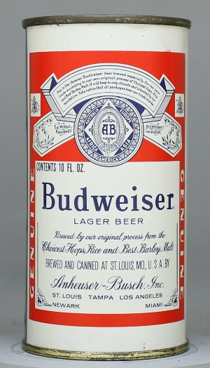 Budweiser Lager Beer Flat Top Can