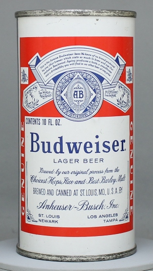 Budweiser Lager Beer Flat Top Can